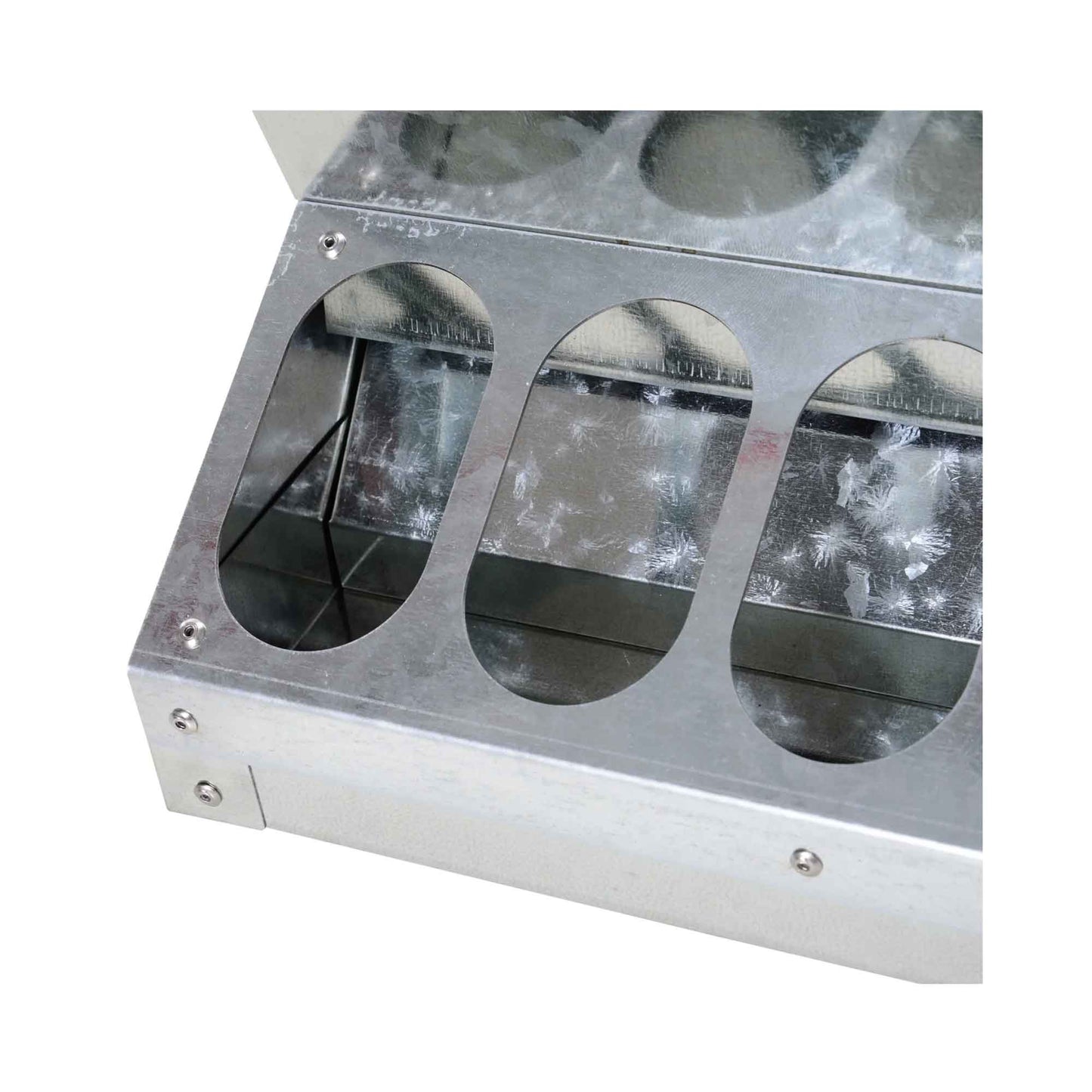10kg Automatic Chook Chicken Feeder Poultry Auto Trough Galvanised Metal Feeders - view 3