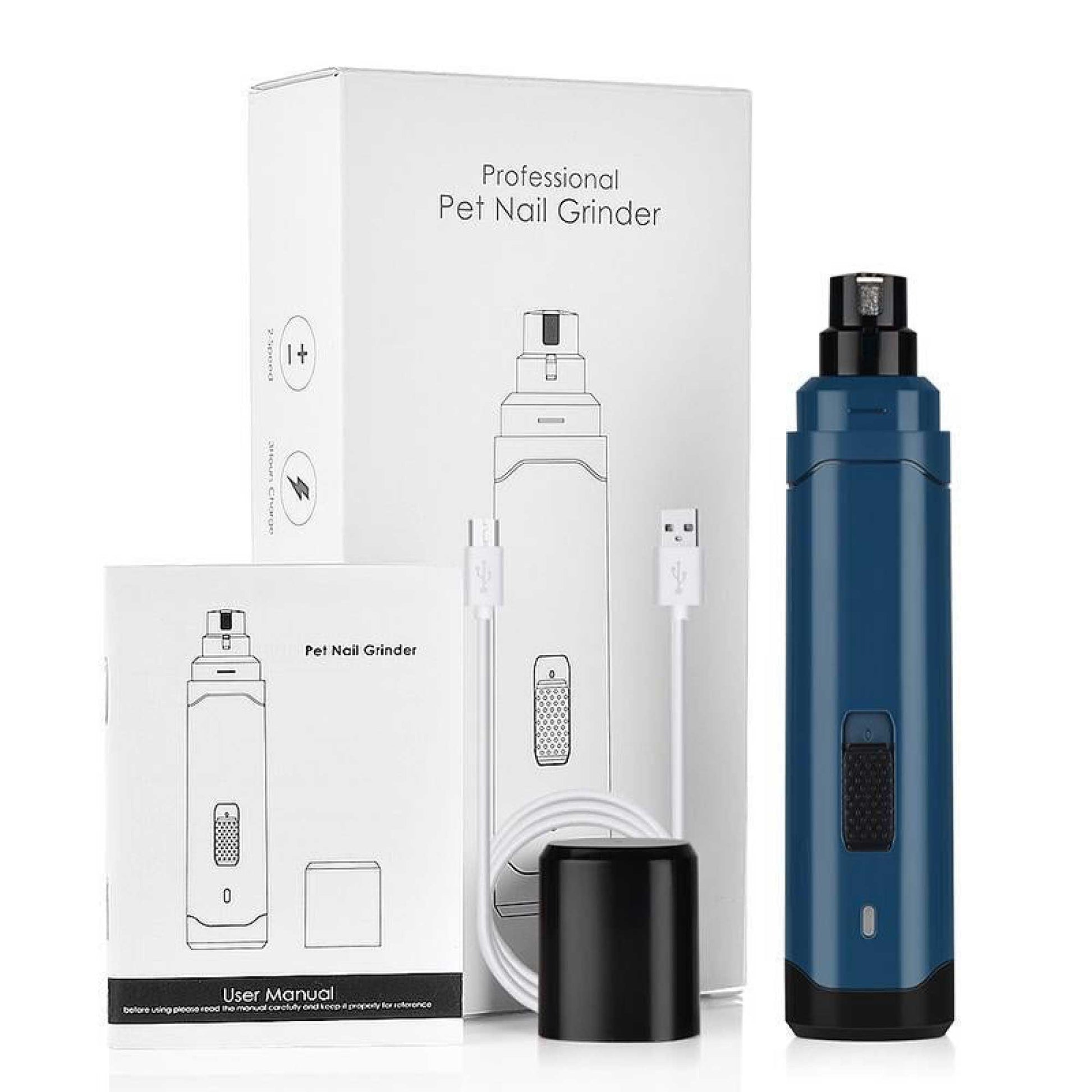 Pet Nail Grinder Dog Cat Electric Trimmer 2 Speed Rechargeable Claw Filer N10 - view 2