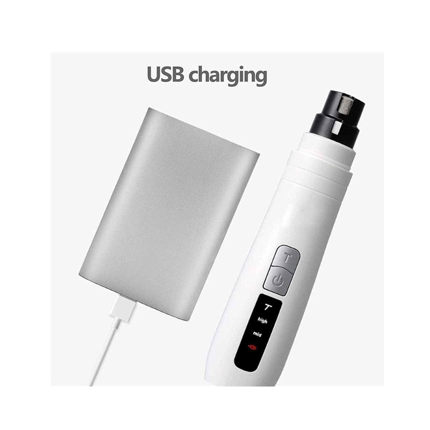 Pet Nail Grinder Dog Cat Electric Trimmer Turbo USB Rechargeable Claw Filer N9 - view 6