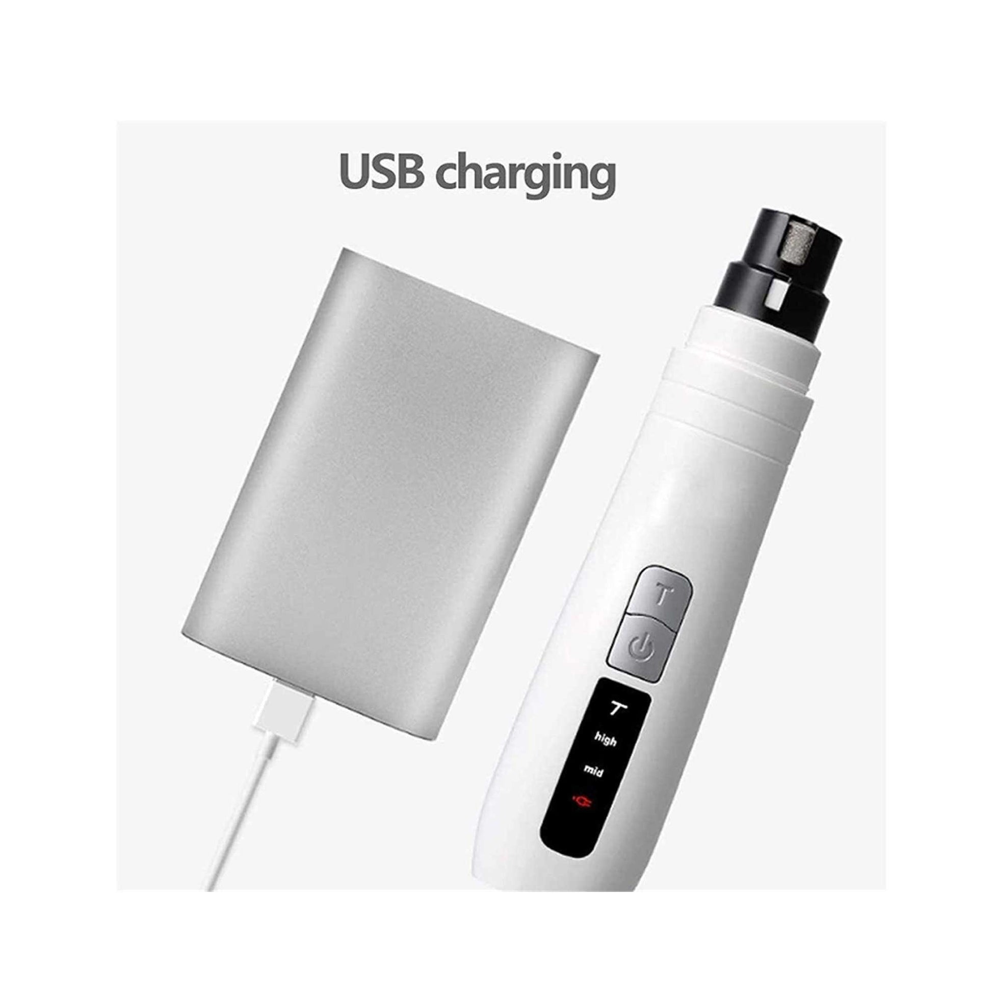 Pet Nail Grinder Dog Cat Electric Trimmer Turbo USB Rechargeable Claw Filer N9 - view 6
