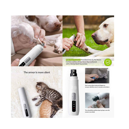 Pet Nail Grinder Dog Cat Electric Trimmer Turbo USB Rechargeable Claw Filer N9 - view 8