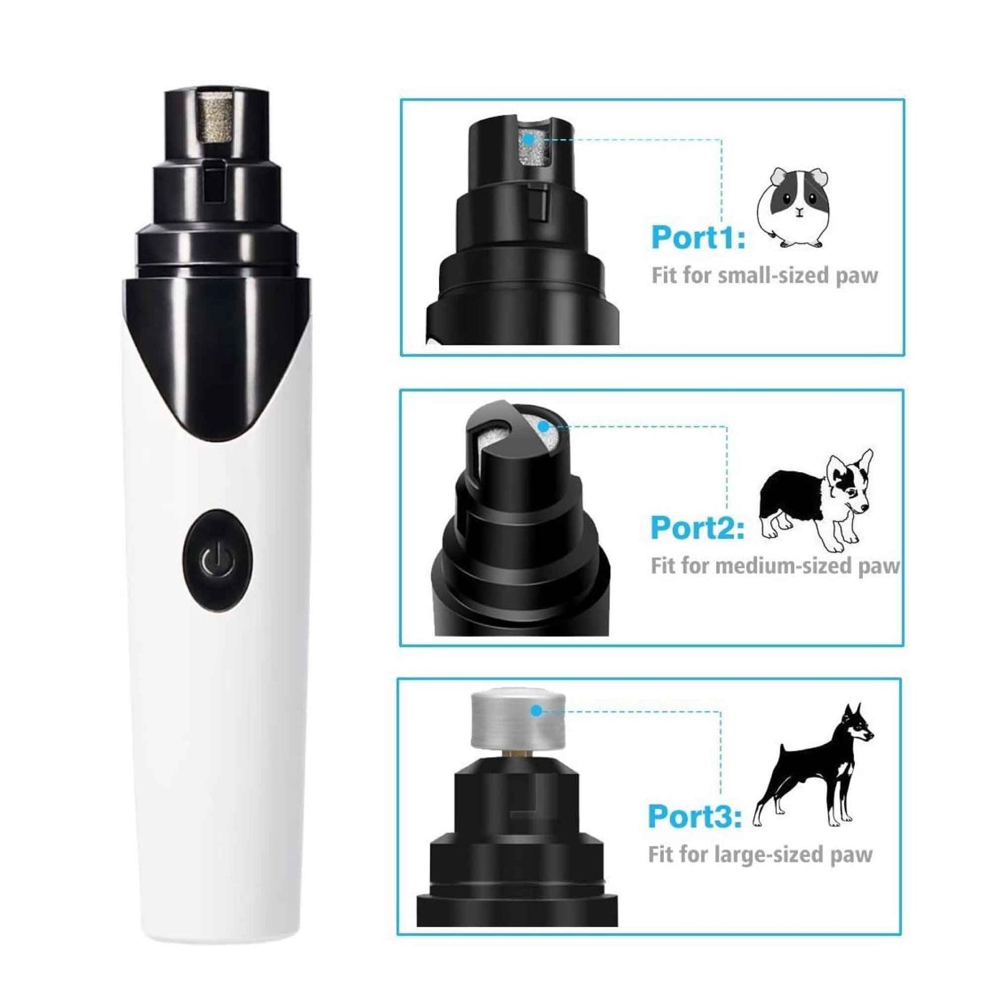 Pet Nail Grinder Dog Cat Electric Trimmer Rechargeable Clipper Claw Filer N8 - view 6