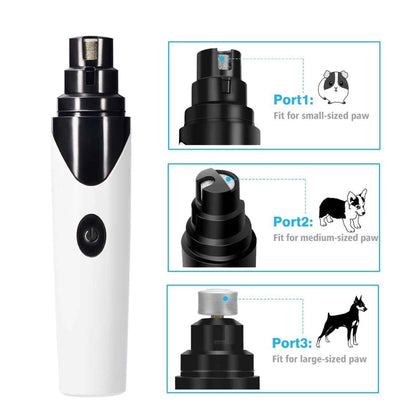 Pet Nail Grinder Dog Cat Electric Trimmer Rechargeable Clipper Claw Filer N8 - view 6