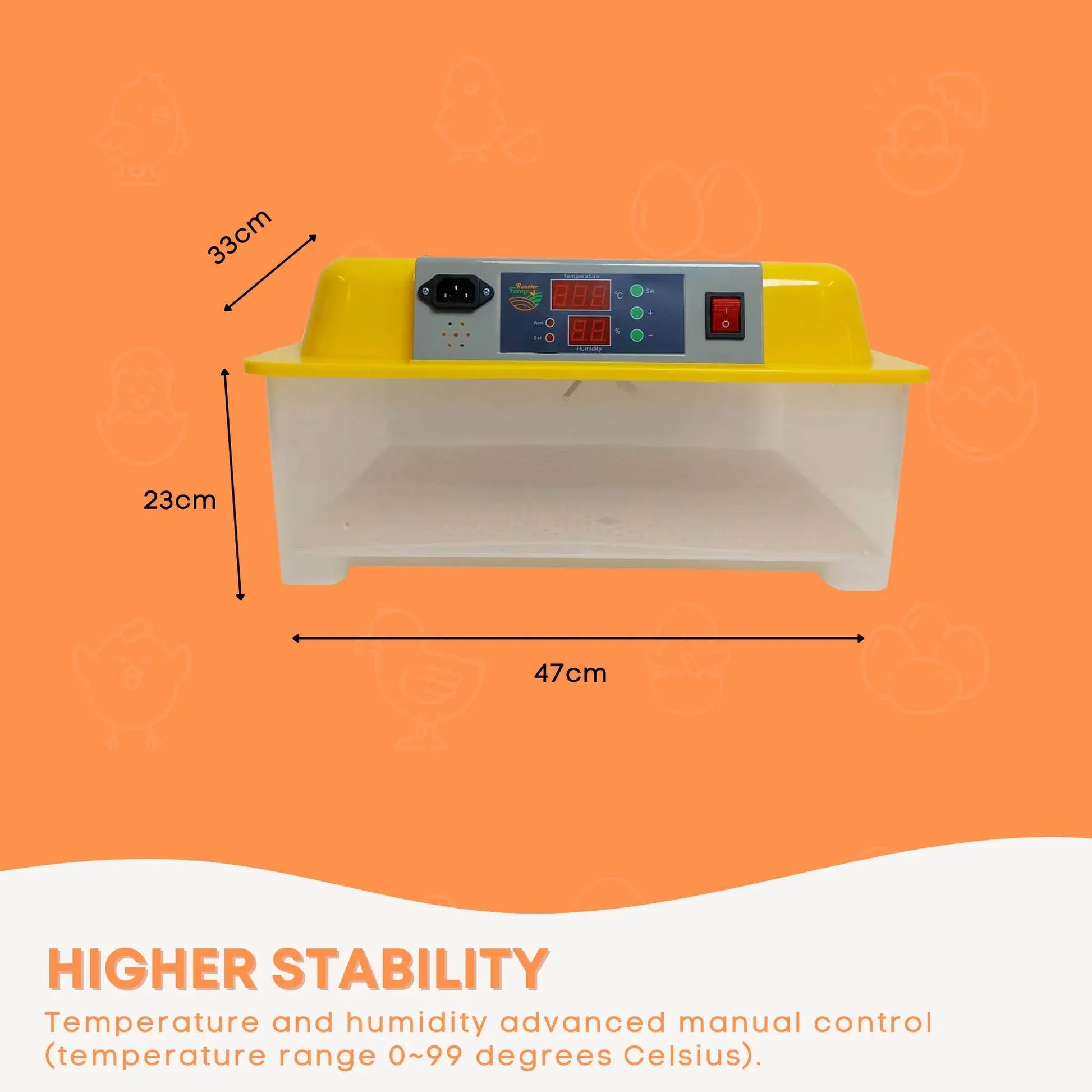 Rooster Farms Electric 24 Egg Incubator + Accessories for Chicken Quail Duck - view 4