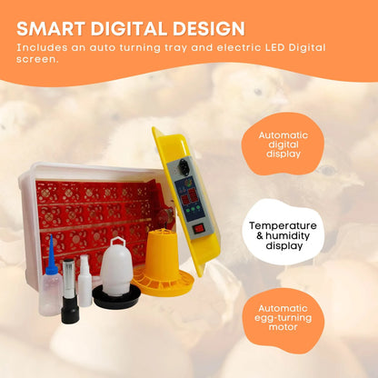 Rooster Farms Electric 24 Egg Incubator + Accessories for Chicken Quail Duck - view 6