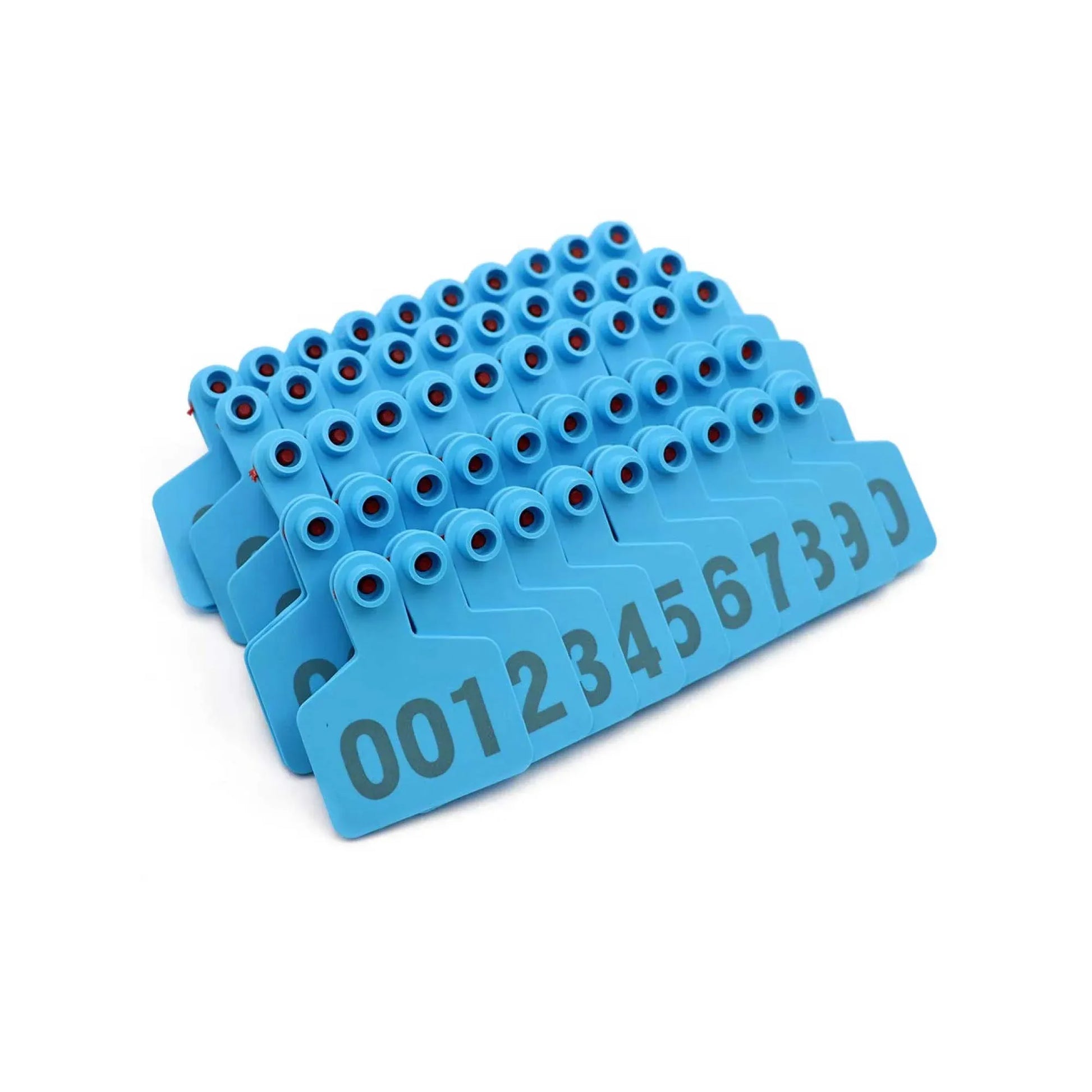 1-100 Cattle Number Ear Tags 5x4cm Set - Small Blue Pig Goat Livestock Label - view 3