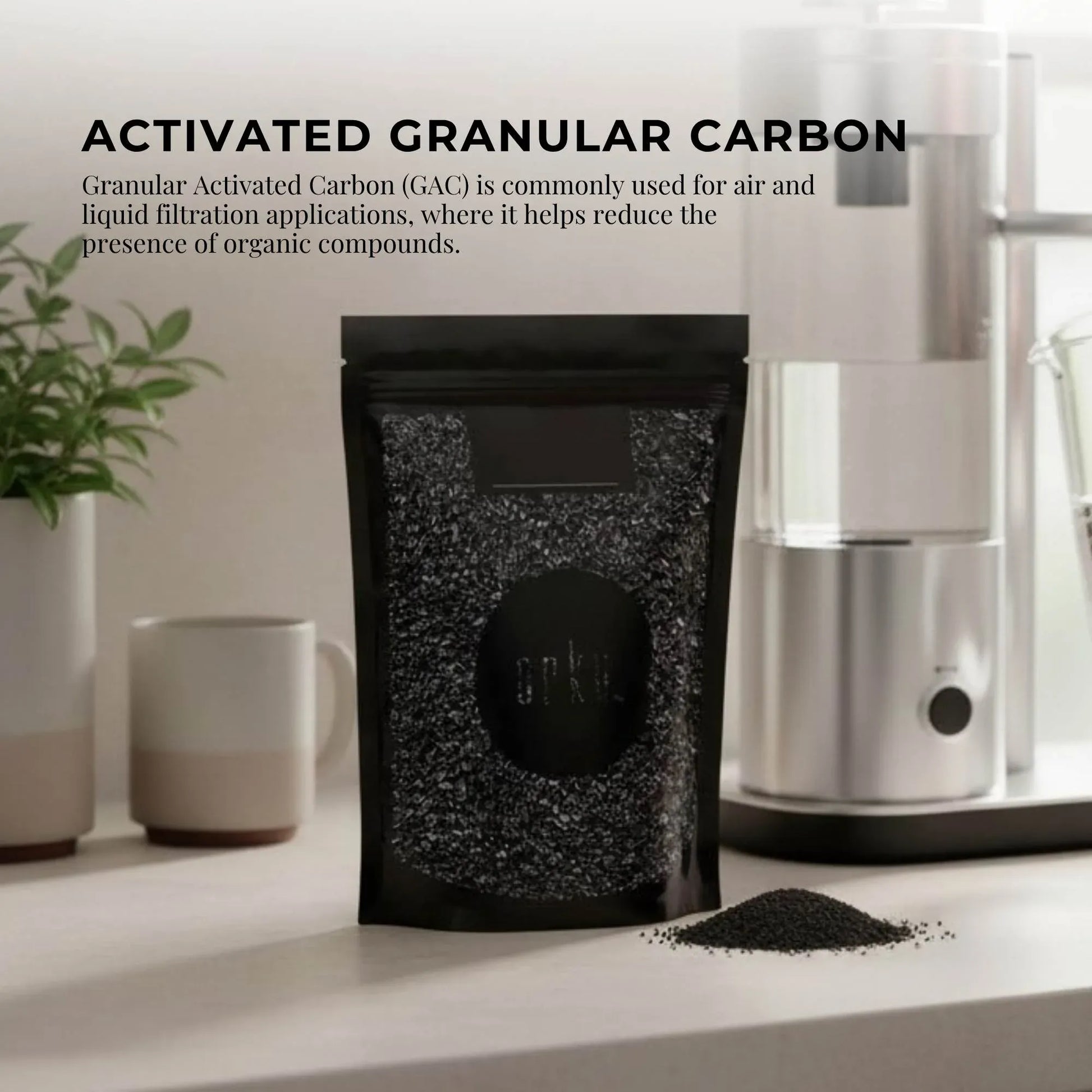 Orku 100g Granular Activated Carbon GAC Coconut Shell Charcoal Filtration Media - view 2