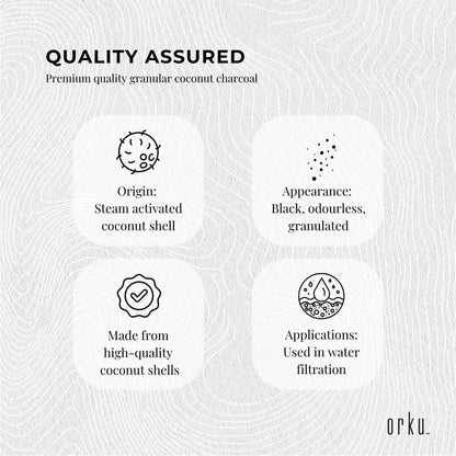 Orku 100g Granular Activated Carbon GAC Coconut Shell Charcoal Filtration Media - view 6