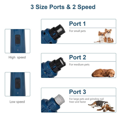 LED Light Pet Nail Grinder Dog Cat Electric Trimmer 2 Speed Rechargeable Filer - view 3
