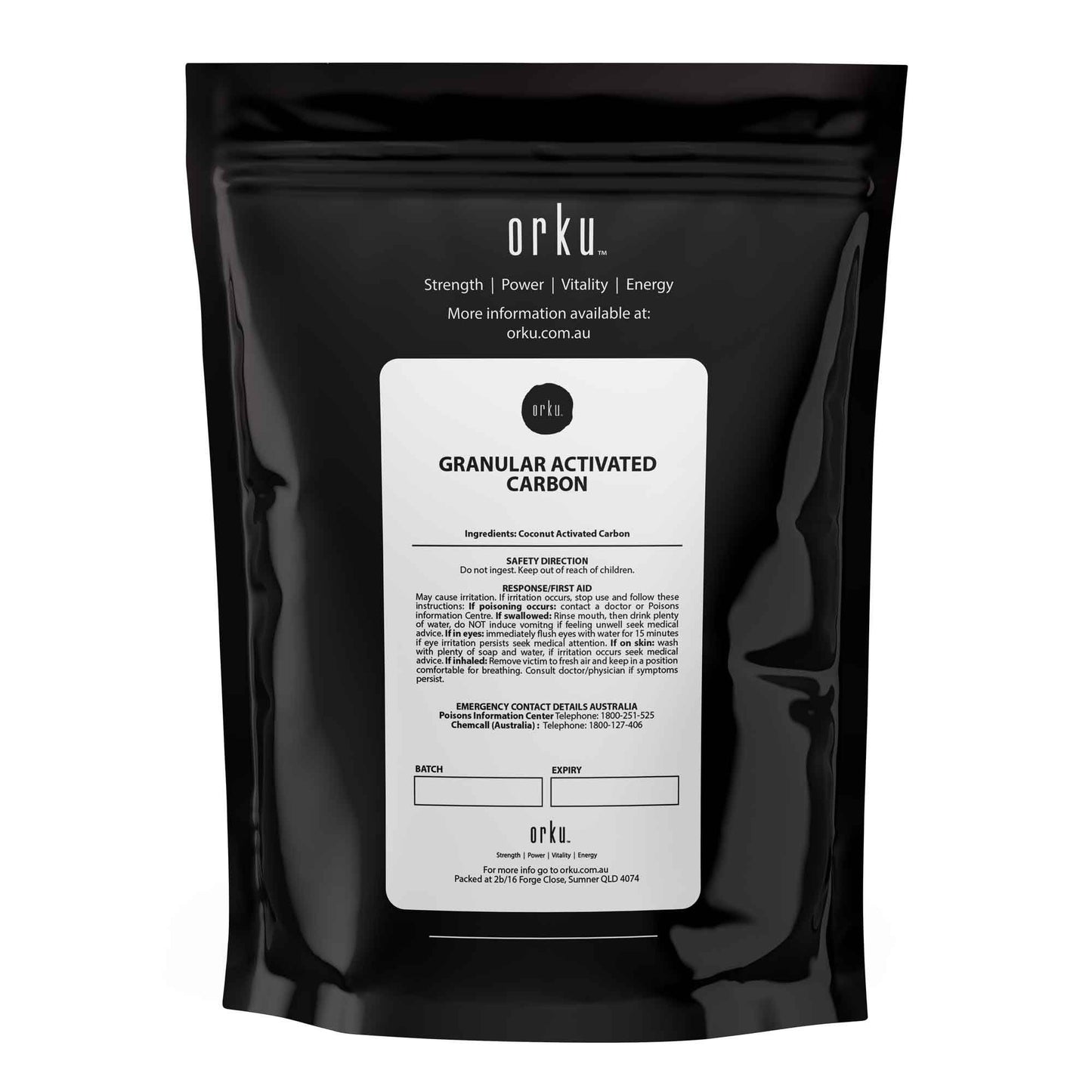 Orku 400g Granular Activated Carbon GAC Coconut Shell Charcoal Filtration Media - view 2