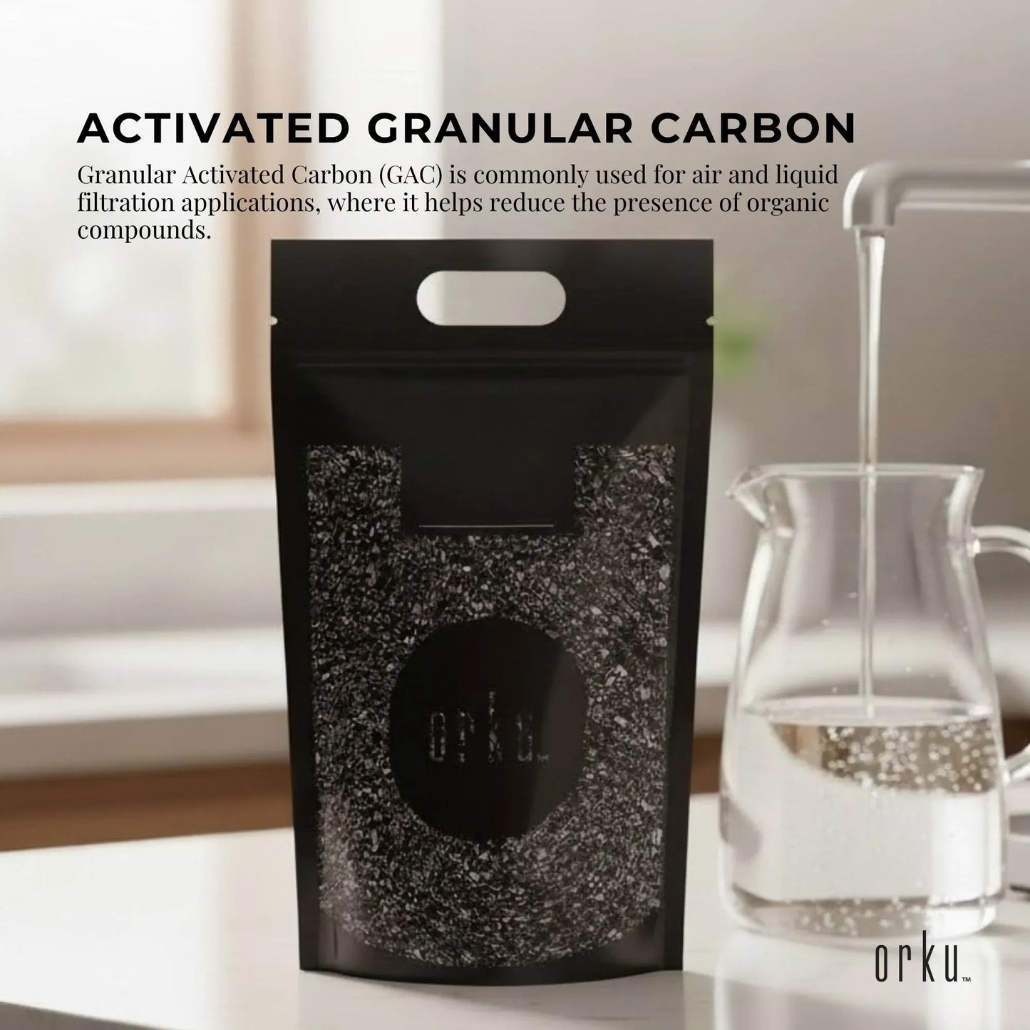 Orku 5Kg Granular Activated Carbon GAC Coconut Shell Charcoal Filtration Media - view 2