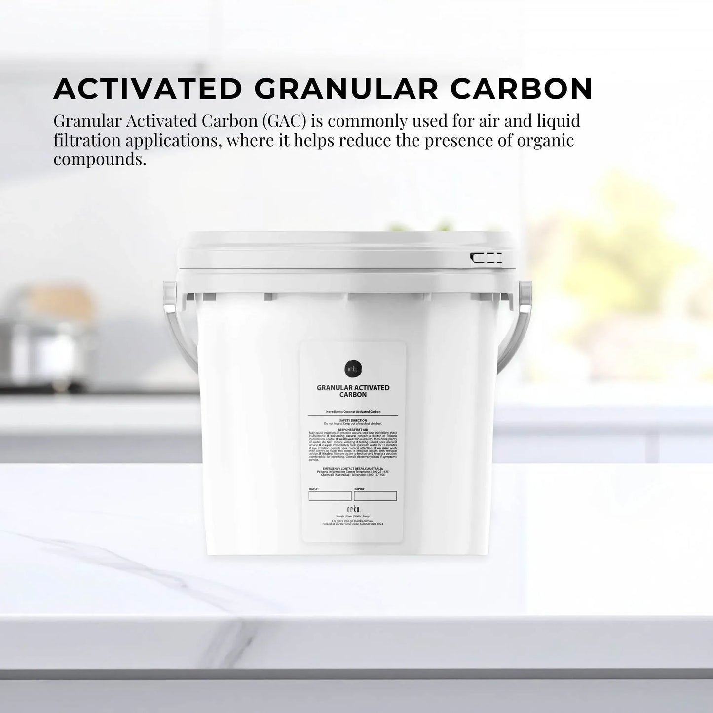 Orku 2.5Kg Granular Activated Carbon GAC Coconut Shell Charcoal Filtration Media - view 2