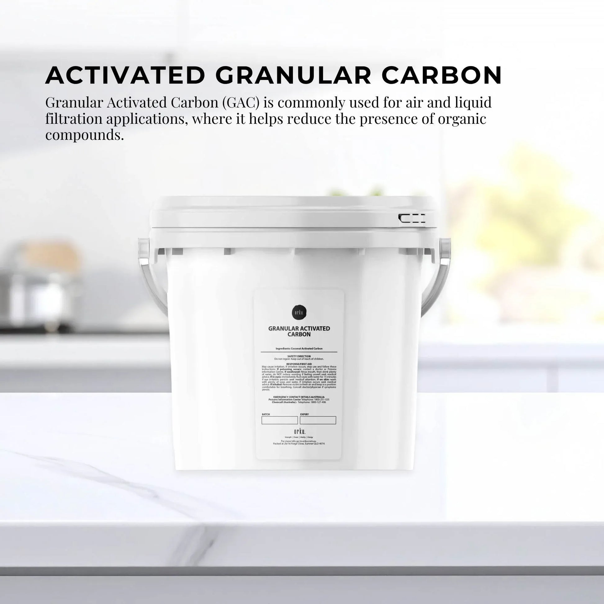 Orku 2.5Kg Granular Activated Carbon GAC Coconut Shell Charcoal Filtration Media - view 2