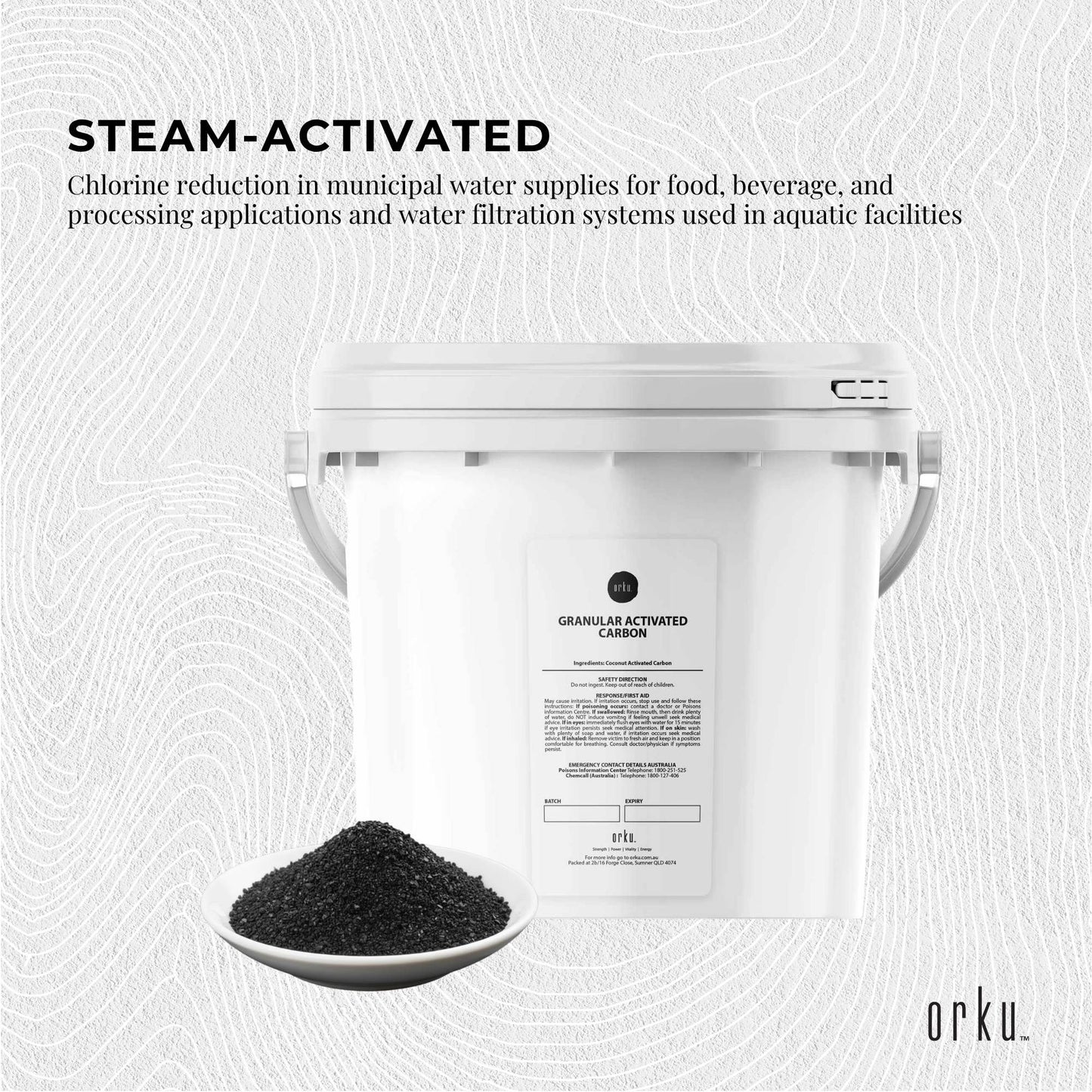 Orku 2.5Kg Granular Activated Carbon GAC Coconut Shell Charcoal Filtration Media - view 3