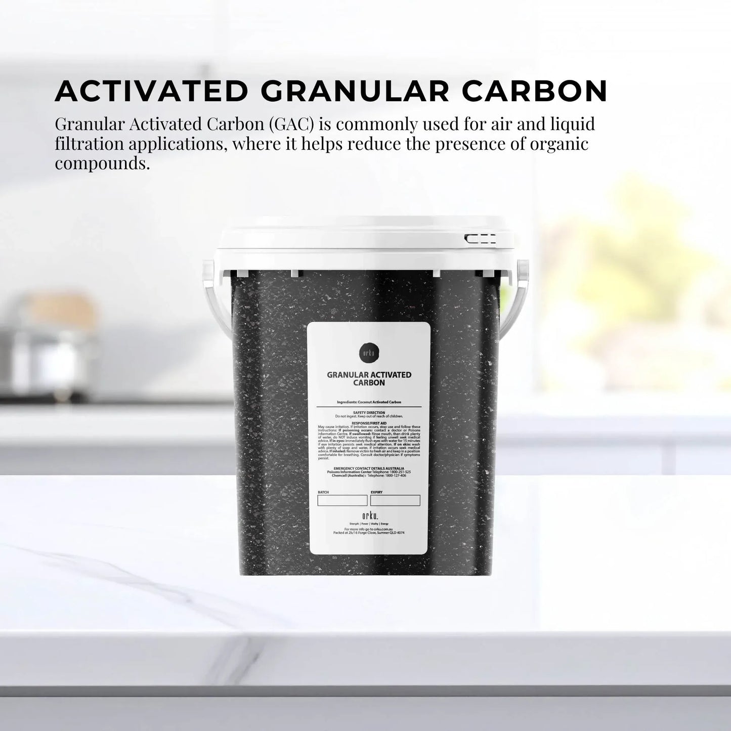 Orku 600g Granular Activated Carbon GAC Coconut Shell Charcoal Filtration Media - view 2