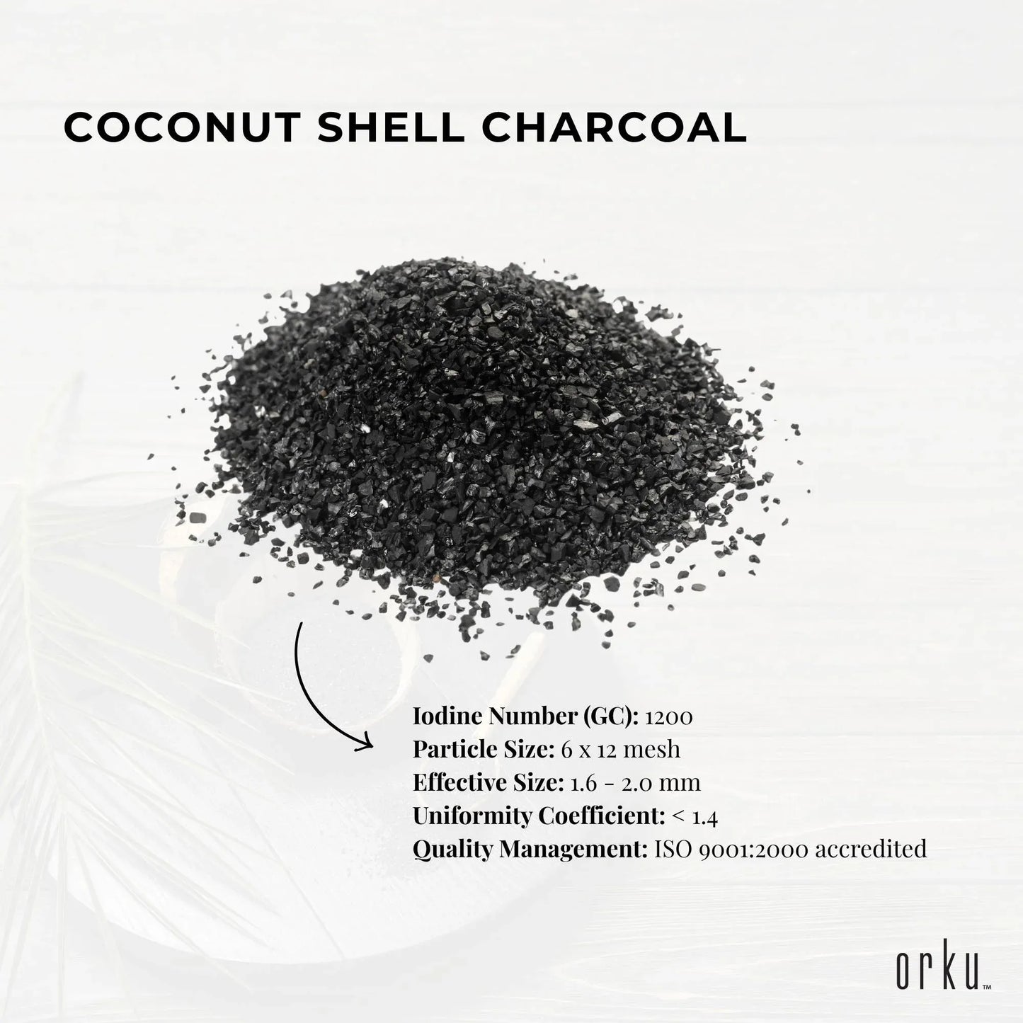 Orku 600g Granular Activated Carbon GAC Coconut Shell Charcoal Filtration Media - view 4