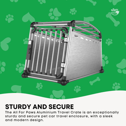 Aluminium Dog Travel Crate 63x68x88cm - Large Pet Car Transport Cage Kennel Box - view 3