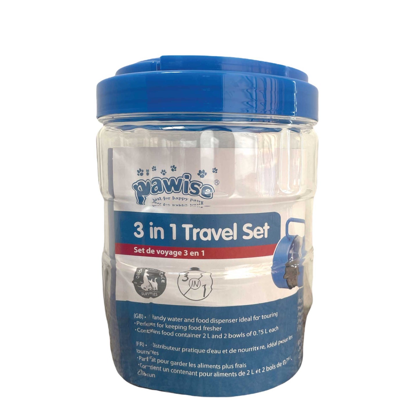 3 In 1 Pet Travel Food Water Bowl Set Dog Cat Portable Feeding Carry Container - view 6