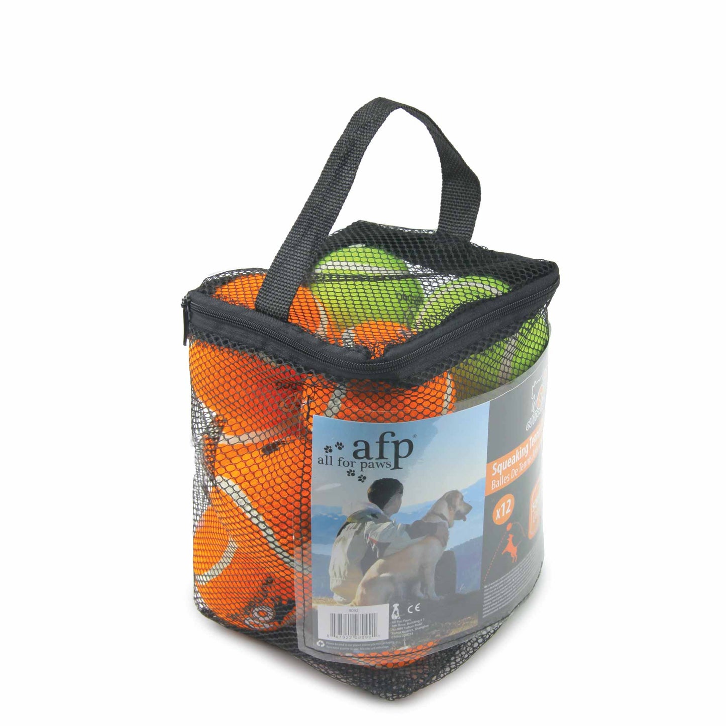 12 Pack Dog Squeaking Tennis Balls - 6.5cm Squeaky Sound Fetch Play Toy - view 3