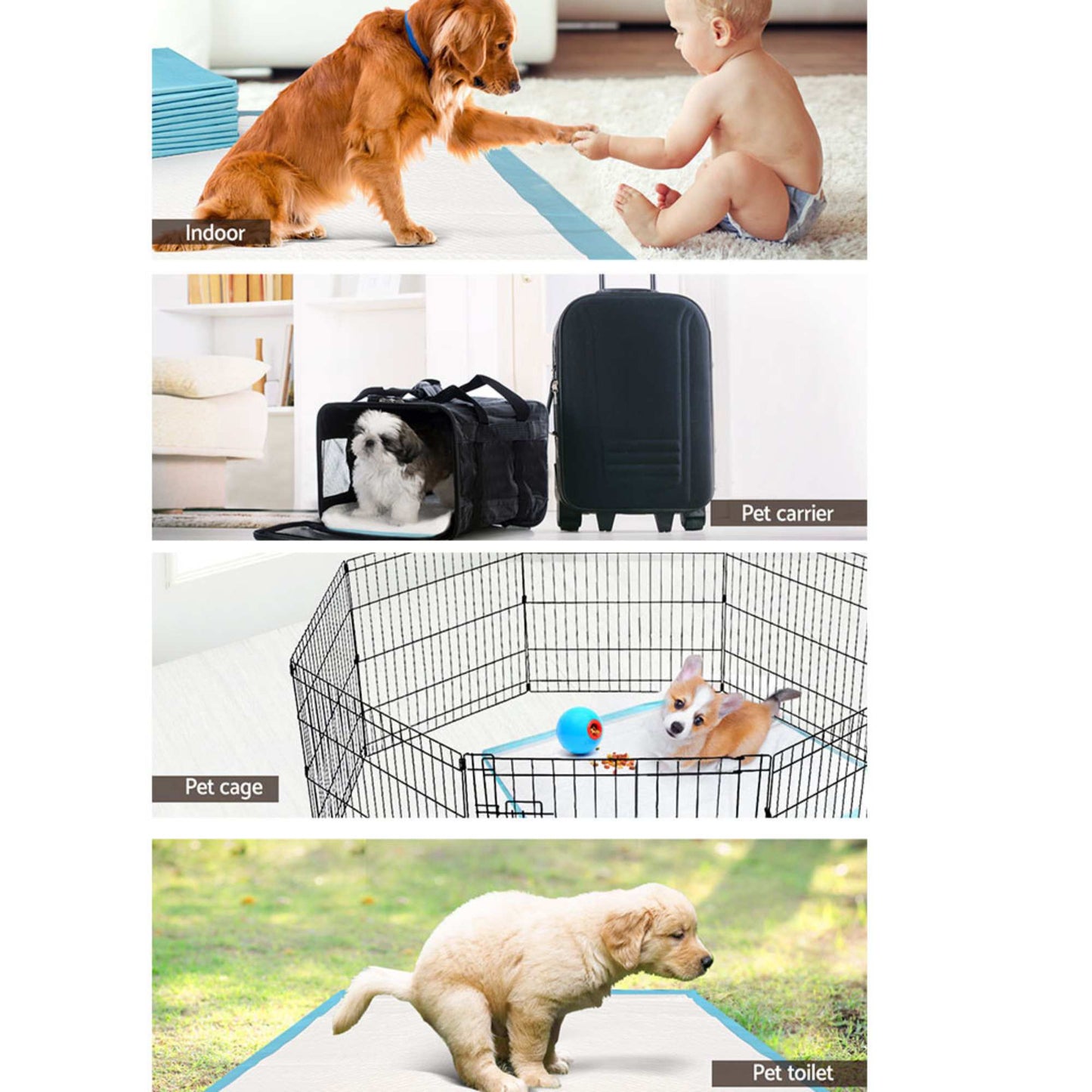 30x Pack Puppy Training Mat 56x56cm Dog Indoor Pads Pee Absorbent Toilet - view 5