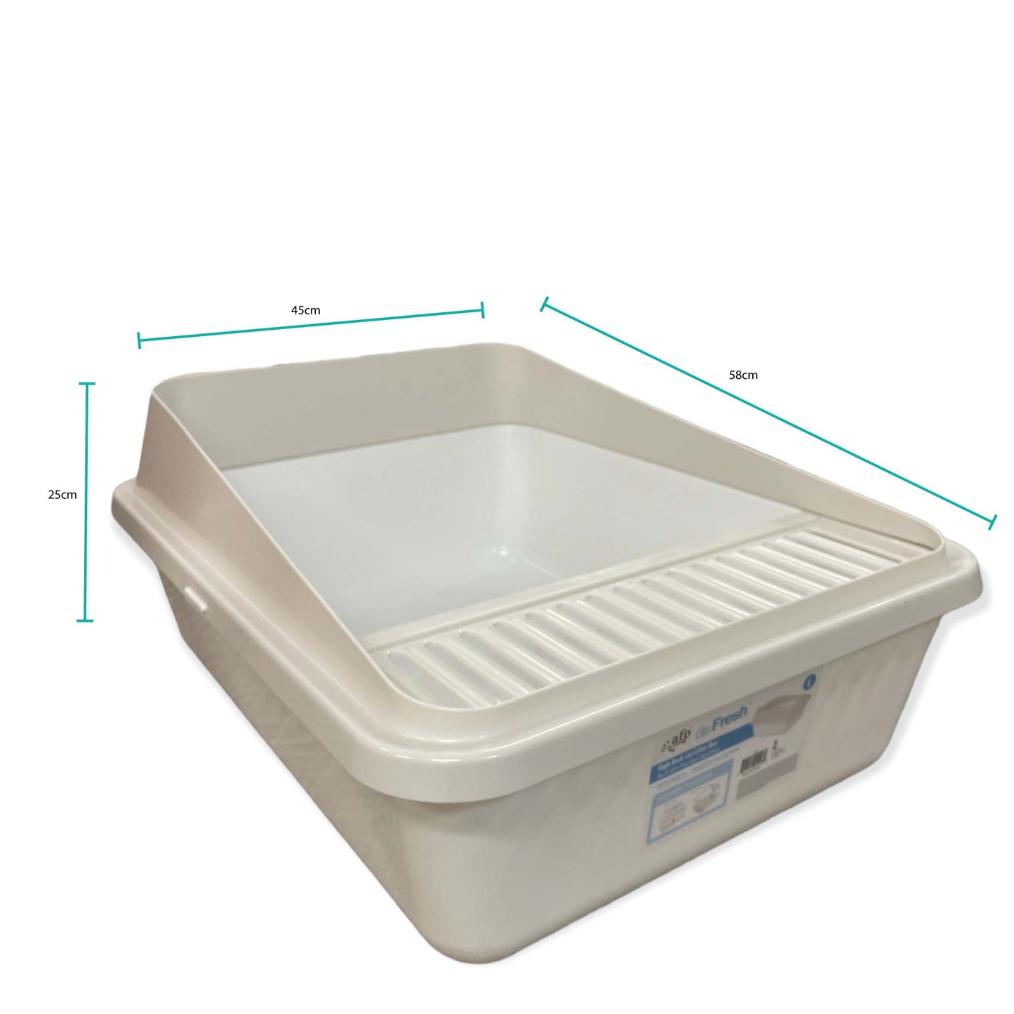High Back Cat Litter Tray Large - Pet Fresh Clean Kitten Toilet Box - view 3