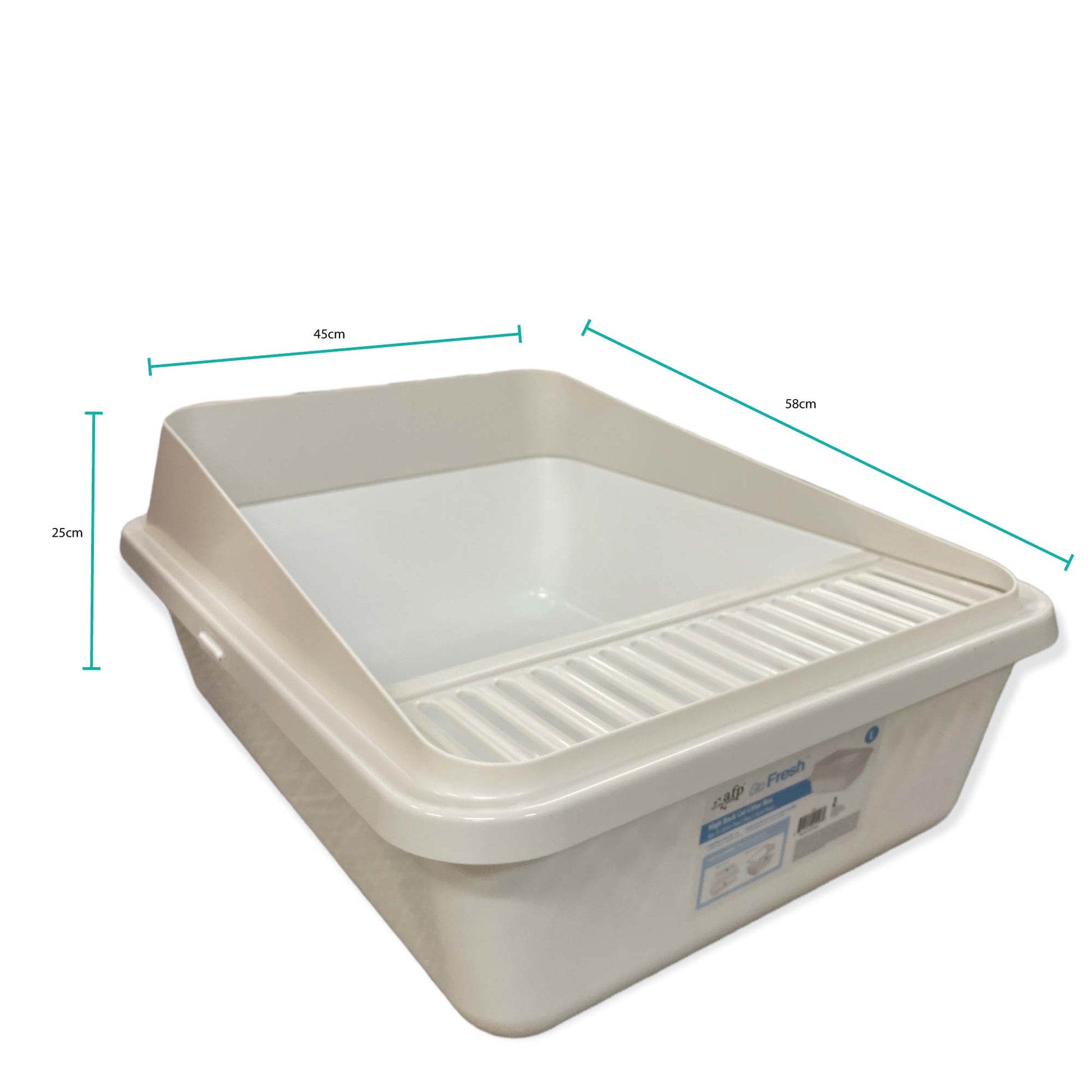 High Back Cat Litter Tray Large - Pet Fresh Clean Kitten Toilet Box - view 3