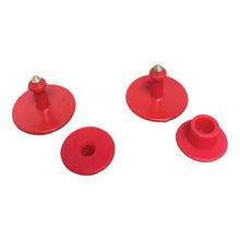 100x Cattle Ear Tags Set - Round Red Blank Pig Sheep Goat Cow Livestock Label - view 2