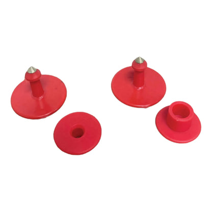 100x Cattle Ear Tags Set - Round Red Blank Pig Sheep Goat Cow Livestock Label - view 2
