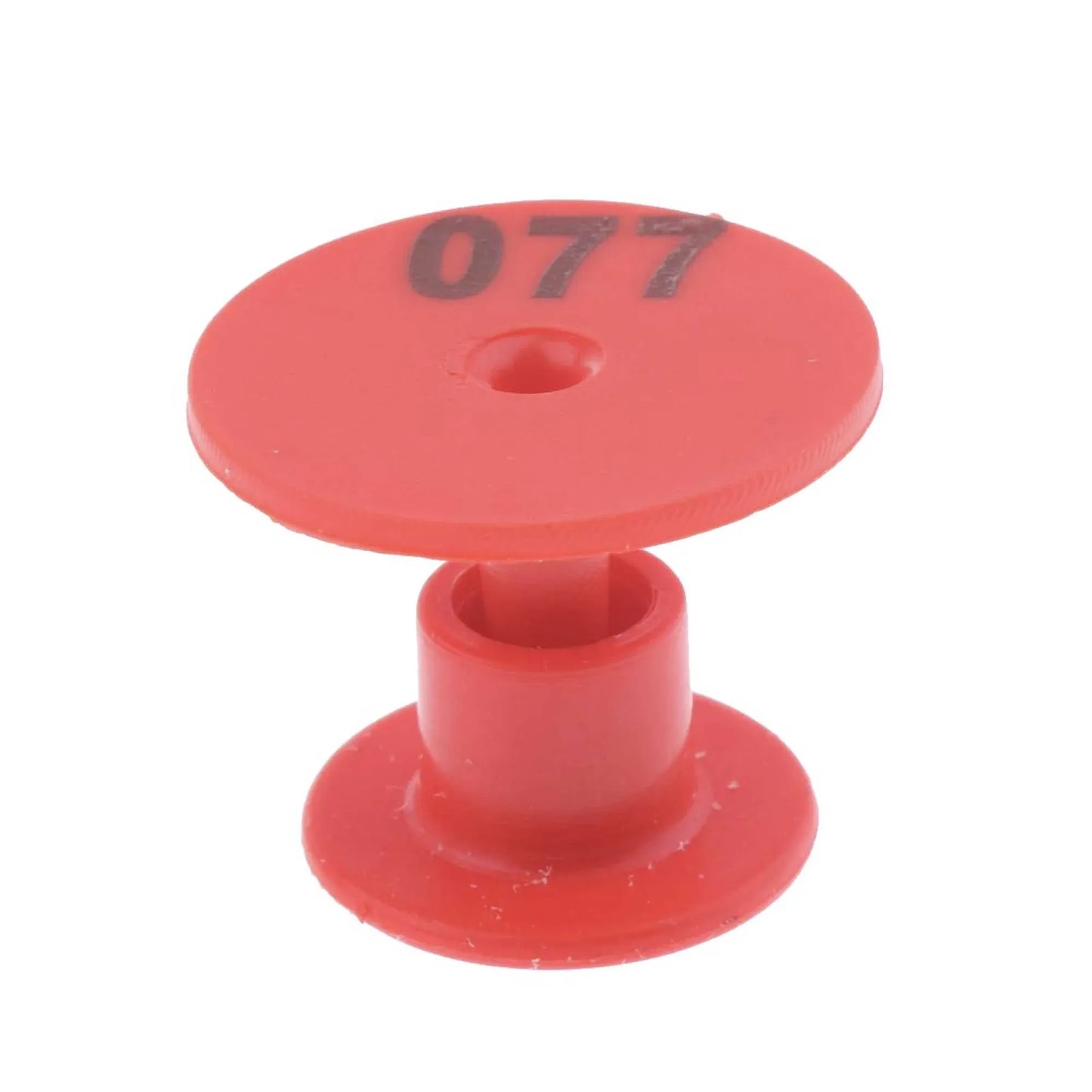 1-100 Cattle Number Ear Tag Set - Round Red Pig Sheep Goat Livestock Label - view 2