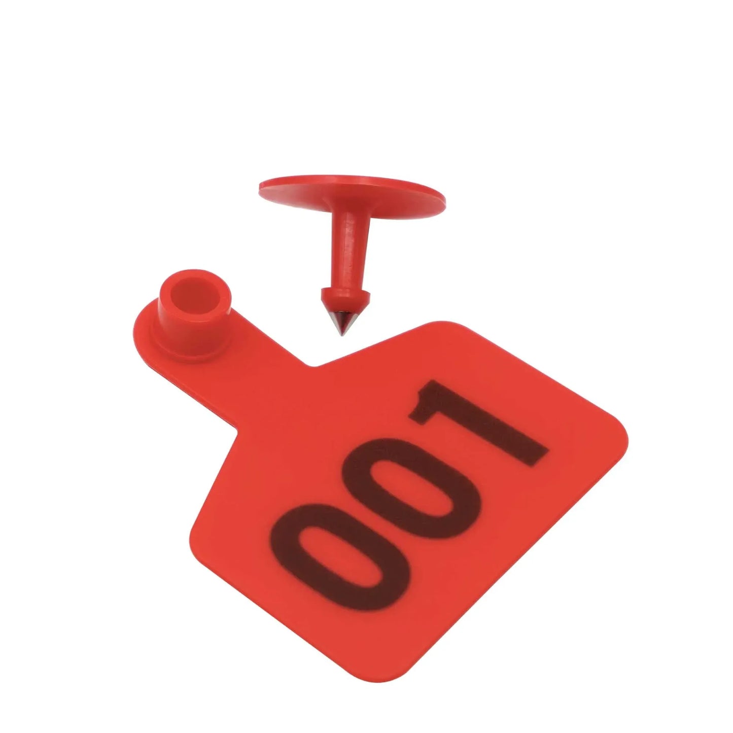 1-100 Cattle Number Ear Tags 5x4cm Set - Small Red Pig Goat Livestock Label - view 4