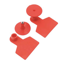 100x Cattle Ear Tags Set - 5x4cm Small Red Blank Cow Pig Sheep Livestock Label - view 2