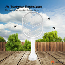 2 in 1 Rechargeable Mosquito Swatter - Electronic Fly Insect Bug Zapper Racket - view 2