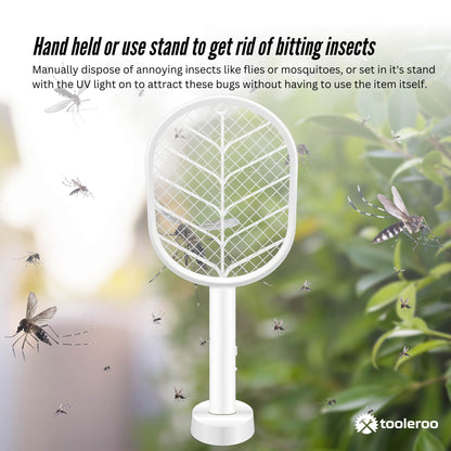2 in 1 Rechargeable Mosquito Swatter - Electronic Fly Insect Bug Zapper Racket - view 3