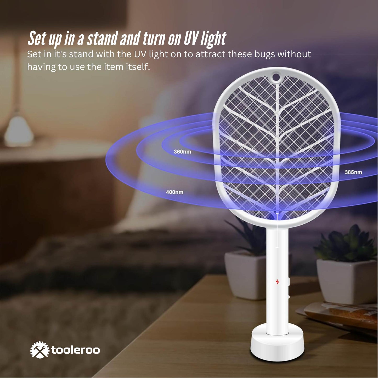 2 in 1 Rechargeable Mosquito Swatter - Electronic Fly Insect Bug Zapper Racket - view 6
