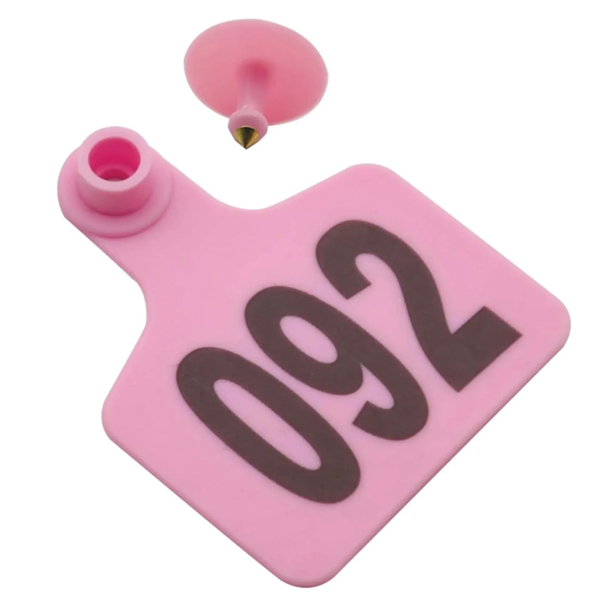 1-100 Cattle Number Ear Tags 5x4cm Set - Small Pink Pig Goat Livestock Label - view 2