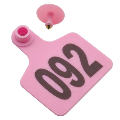 1-100 Cattle Number Ear Tags 5x4cm Set - Small Pink Pig Goat Livestock Label - view 2