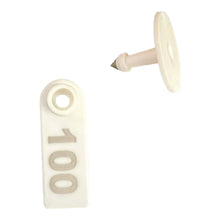 1-100 Cattle Number Ear Tag 5x2cm Set - Mini White Cow Sheep Pig Livestock Label - view 2