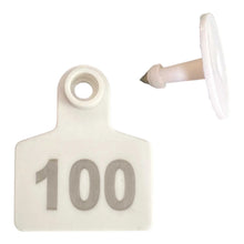 1-100 Cattle Number Ear Tags 5x4cm Set - Small White Pig Goat Livestock Label - view 2