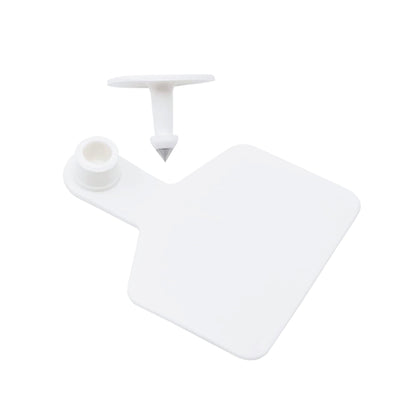 100x Cattle Ear Tags 6x7cm Set - Medium White Blank Cow Sheep Livestock Label - view 5