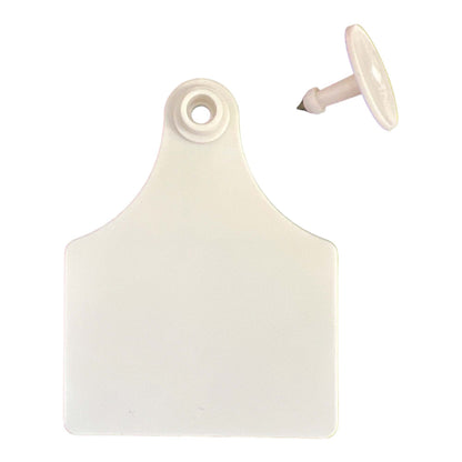 100x Cattle Ear Tags 7x10cm Set - Large White Blank Cow Sheep Livestock Label - view 4