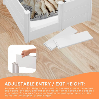Rooster Farms 0.95m PVC Dog Whelping Box Puppy Birthing Pen - Anti-Crush Rail - view 5