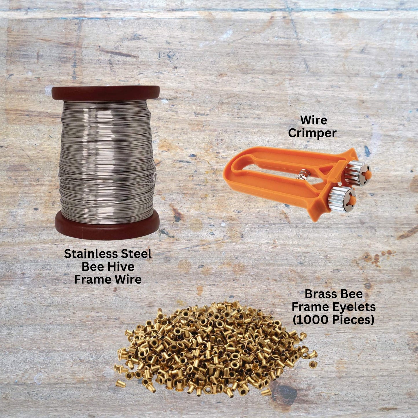 Beekeeping Kit - Wiring Board + 500g Wire + Crimper + 1000 Bee Frame Eyelets - view 4