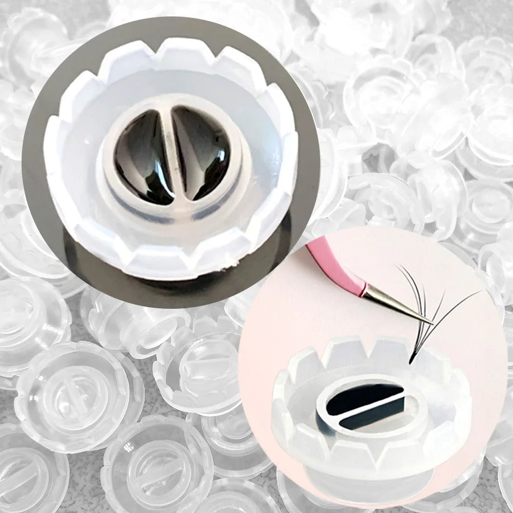 Miosh Eyelash Adhesive Cups 100 PCS - Blossom Eye Lash Extensions Glue Holder - view 3
