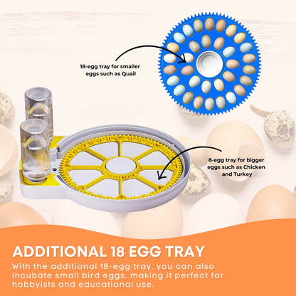 Automatic 8 / 18 Egg Incubator - Electrical Turning Chicken Quail Duck Hatching - view 7