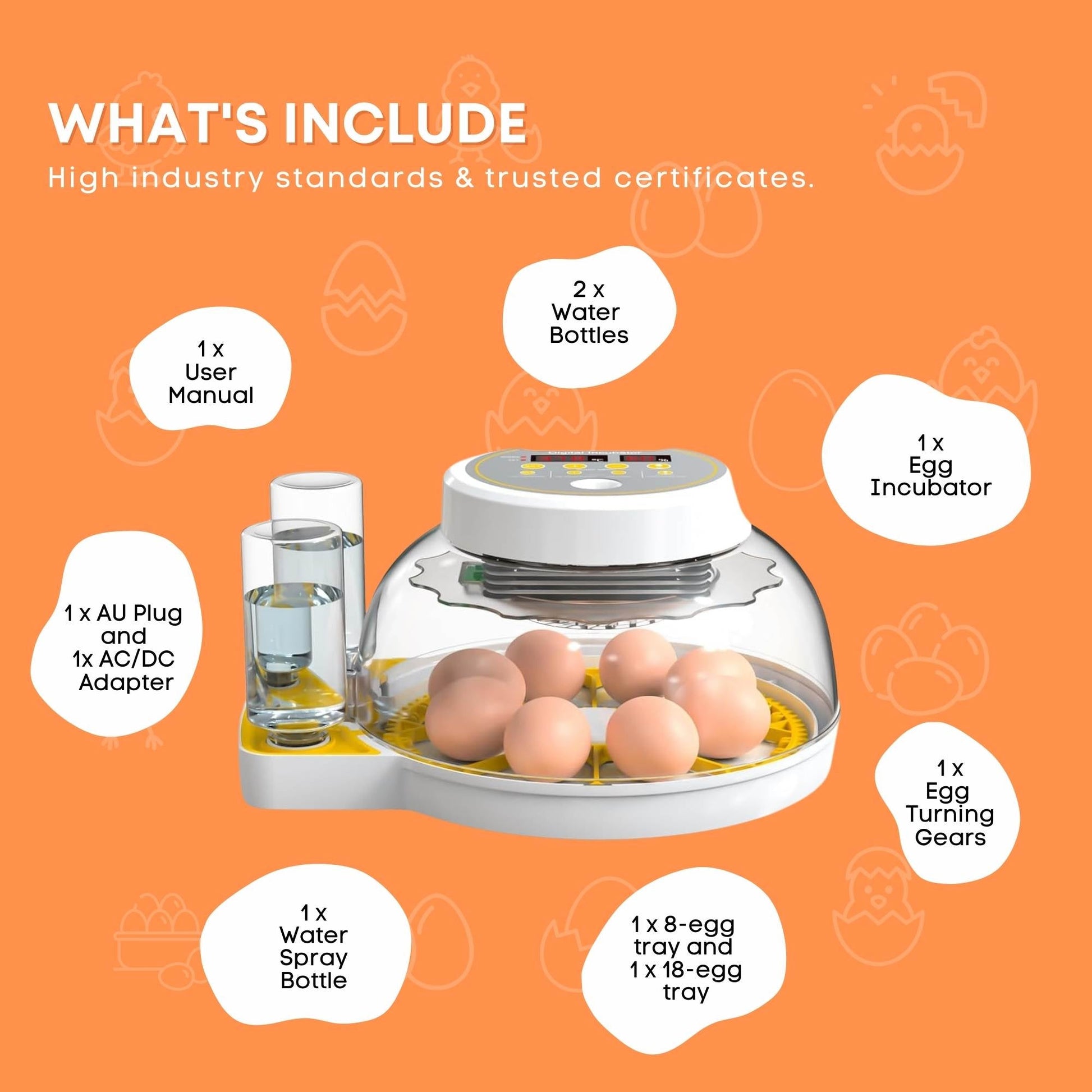 Automatic 8 / 18 Egg Incubator - Electrical Turning Chicken Quail Duck Hatching - view 9
