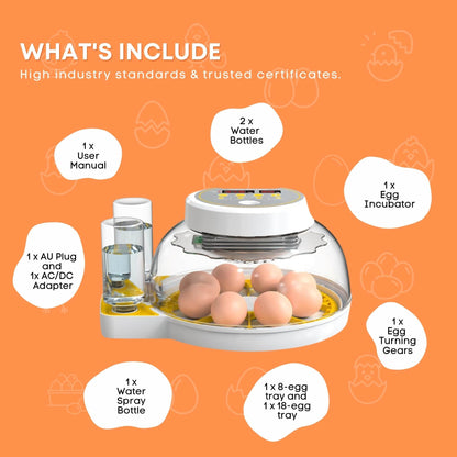 Automatic 8 / 18 Egg Incubator - Electrical Turning Chicken Quail Duck Hatching - view 9