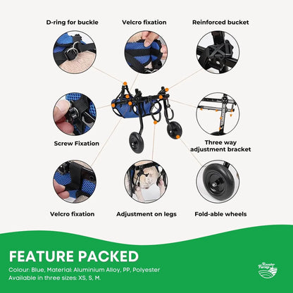 Rooster Farms Little Dog Wheelchair XS Harness - Adjustable Back Leg Aid - view 6