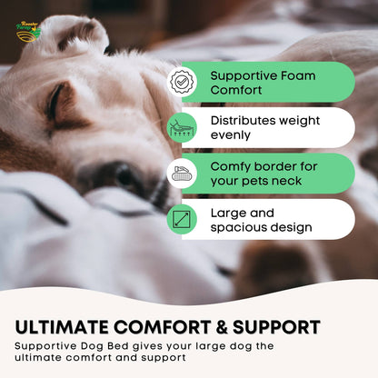 Rooster Farms Supportive Dog Bed XL Grey - Egg Crate Foam Waterproof Mattress - view 3