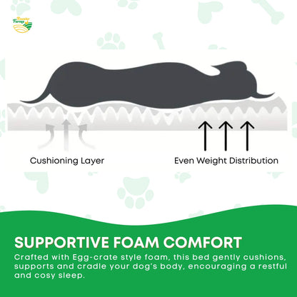 Rooster Farms Supportive Dog Bed XL Grey - Egg Crate Foam Waterproof Mattress - view 7