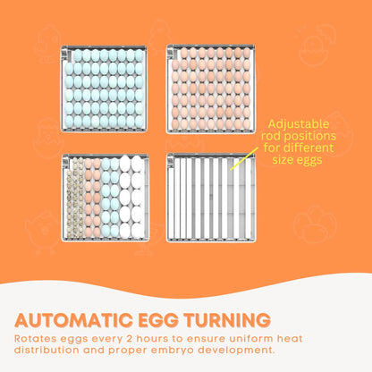 Automatic 130 Egg Incubator - Electric Digital Turning Chicken Quail Duck Hatching - view 5